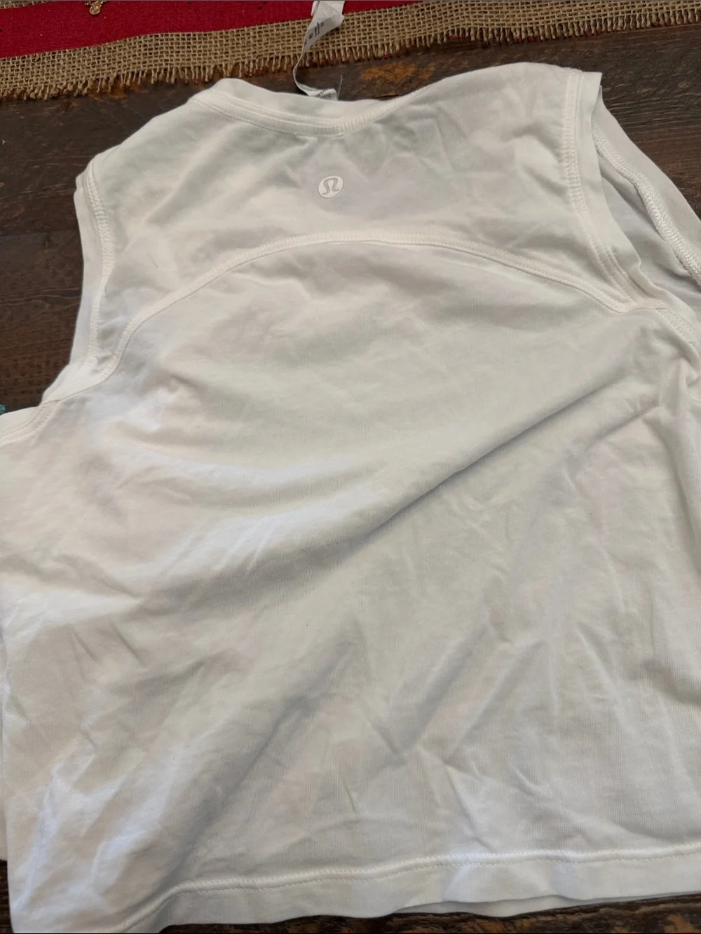 Lululemon Athletica gathering grow tank white size 2 EUC wrap tie crop yoga